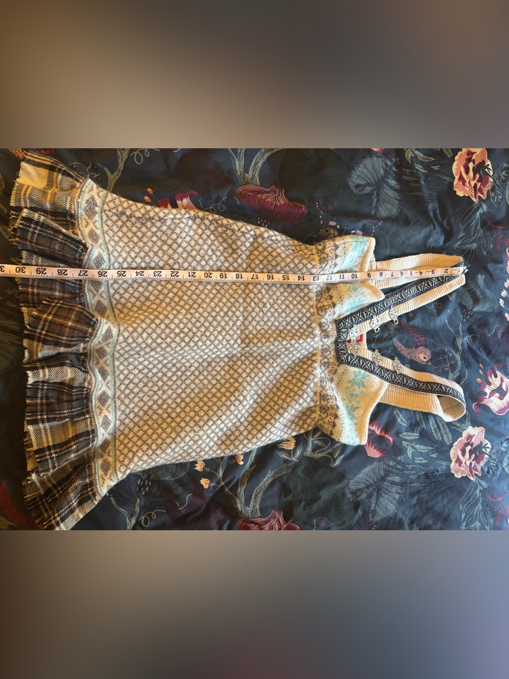 Free People Vintage Wool Fair Isle Nordic Dress - Picture 11 of 11